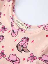 Load image into Gallery viewer, Western Print Girl Short Sleeve Dress