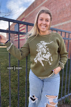 Load image into Gallery viewer, DS OLIVE Wild & Western Sweater