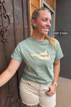 Load image into Gallery viewer, DS Metallic Spur Tee- DESERT GREEN