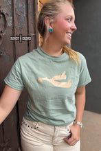 Load image into Gallery viewer, DS Metallic Spur Tee- DESERT GREEN