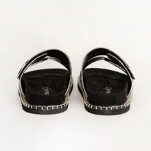 Load image into Gallery viewer, Loyal West Deen Canyon Sandals - Black And White Cowhide