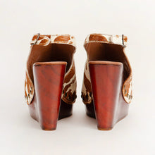 Load image into Gallery viewer, Loyal West Amelia Sandals Brown And White Cowhide