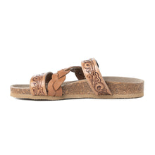 Load image into Gallery viewer, Dustbark Handtooled Leather Sandals in Rustic Tan