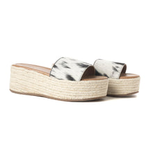 Load image into Gallery viewer, Mesa Mane Hairon Leather Sandals in Black & White