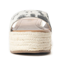 Load image into Gallery viewer, Mesa Mane Hairon Leather Sandals in Black & White