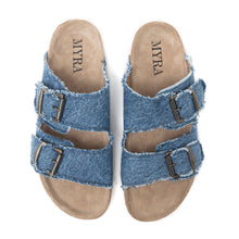 Load image into Gallery viewer, Blue Ridge Denim Sandals in Dusty Indigo