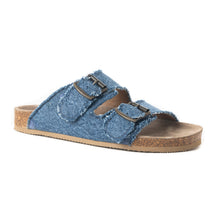 Load image into Gallery viewer, Blue Ridge Denim Sandals in Dusty Indigo