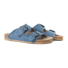 Load image into Gallery viewer, Blue Ridge Denim Sandals in Dusty Indigo