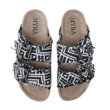 Load image into Gallery viewer, Ridge Denim Sandals in Black & White