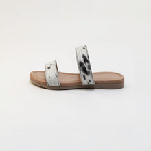 Load image into Gallery viewer, Vaquero Leather Hairon Sandals in Black & White