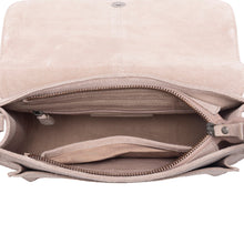 Load image into Gallery viewer, Myra Amberwood Suede Leather Boot Embroidered Leather Bag in Amber