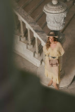 Load image into Gallery viewer, Myra Amberwood Suede Leather Boot Embroidered Leather Bag in Amber