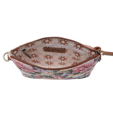 Load image into Gallery viewer, Myra Wildflower Trail Cotton & Leather Crossbody Bag in Vintage Rose
