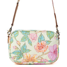 Load image into Gallery viewer, Myra Meadow Song Cotton & Leather Crossbody Bag in Lemon Blossom