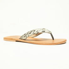 Load image into Gallery viewer, Myra Echo Valley Hairon Leather Sandals in Spotted Ivory