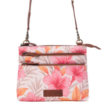 Load image into Gallery viewer, Myra Maple Ridge Cotton & Leather Crossbody Bag in Rose Petal