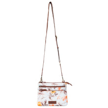 Load image into Gallery viewer, Myra Maple Ridge Cotton & Leather Crossbody Bag in Powder Sky