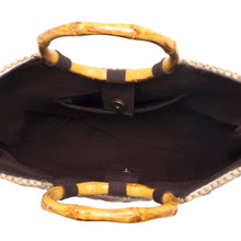 Load image into Gallery viewer, Myra Desert Loom Jute Tote Bag in Harvest Clay