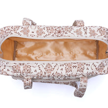 Load image into Gallery viewer, Myra Sunnyfield Cotton Diaper Bag in Mocha Beige