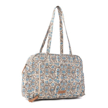 Load image into Gallery viewer, Myra Sunnyfield Cotton Diaper Bag in Dusty Teal
