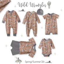 Load image into Gallery viewer, Wild Wrangler/Brown Western Bamboo Cotton Boys' Short Set