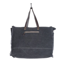 Load image into Gallery viewer, Myra Sea Grass Hair-On Leather Tote - Spacious Cowhide Bag with Embossed Front Pocket for Everyday Elegance