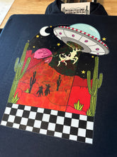 Load image into Gallery viewer, Space Abduction Checkered graphic tee
