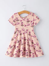 Load image into Gallery viewer, Western Print Girl Short Sleeve Dress
