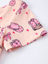 Load image into Gallery viewer, Western Print Girl Short Sleeve Dress
