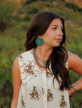 Load image into Gallery viewer, The Embroidered Cowboy Print Dress
