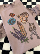 Load image into Gallery viewer, Wyoming Collage - Purple Crewneck
