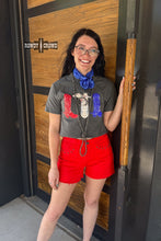 Load image into Gallery viewer, DS Red, White &amp; Boots Tee
