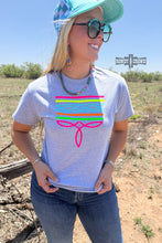 Load image into Gallery viewer, DS GRAY- Neon Boot Stitch Tee
