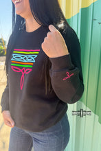 Load image into Gallery viewer, DS BLACK Neon Boot Stitch Sweater
