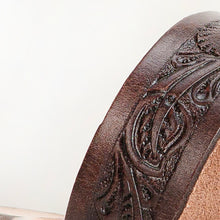 Load image into Gallery viewer, Loyal West Mesa Wanderer Sandals - Black Handtooled Leather
