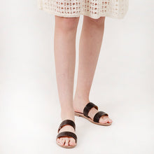 Load image into Gallery viewer, Loyal West Mesa Wanderer Sandals - Black Handtooled Leather
