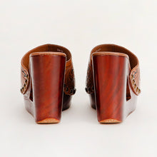 Load image into Gallery viewer, Loyal West Desert Wanderer Sandals - Dark Brown Handtooled Leather
