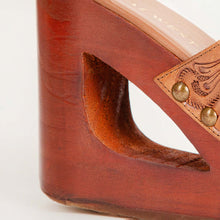 Load image into Gallery viewer, Loyal West Desert Wanderer Sandals - Light Brown Handtooled Leather
