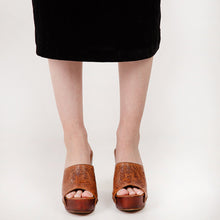 Load image into Gallery viewer, Loyal West Desert Wanderer Sandals - Light Brown Handtooled Leather
