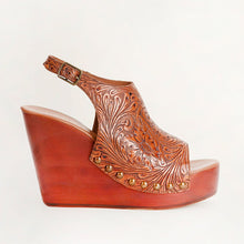 Load image into Gallery viewer, Loyal West Amelia Sandals Handtooled Leather

