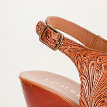 Load image into Gallery viewer, Loyal West Amelia Sandals Handtooled Leather
