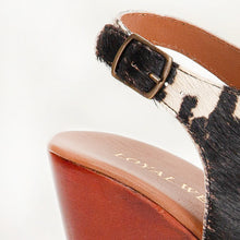 Load image into Gallery viewer, Loyal West Amelia Sandals Black And White Cowhide
