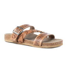 Load image into Gallery viewer, Dustbark Handtooled Leather Sandals in Rustic Tan
