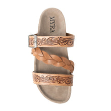Load image into Gallery viewer, Dustbark Handtooled Leather Sandals in Rustic Tan
