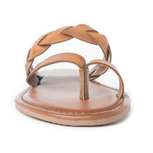 Load image into Gallery viewer, Longhorn Western Leather Sandals in Mocha Brown
