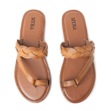 Load image into Gallery viewer, Longhorn Western Leather Sandals in Mocha Brown
