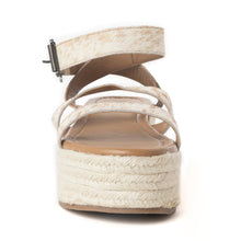Load image into Gallery viewer, Longhorn Lasso Leather Sandals in Brown &amp; White Hairon

