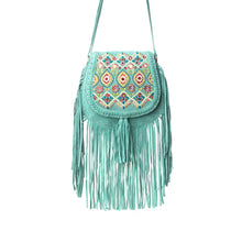 Load image into Gallery viewer, Myra Mojave Meadow Leather Bag in Dusty Jade
