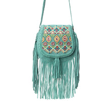 Load image into Gallery viewer, Myra Mojave Meadow Leather Bag in Dusty Jade
