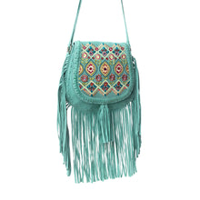 Load image into Gallery viewer, Myra Mojave Meadow Leather Bag in Dusty Jade
